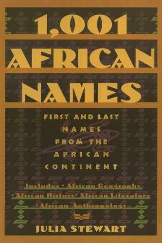1001 African Names: First and Last - Paperback, by Stewart Julia - Very Good