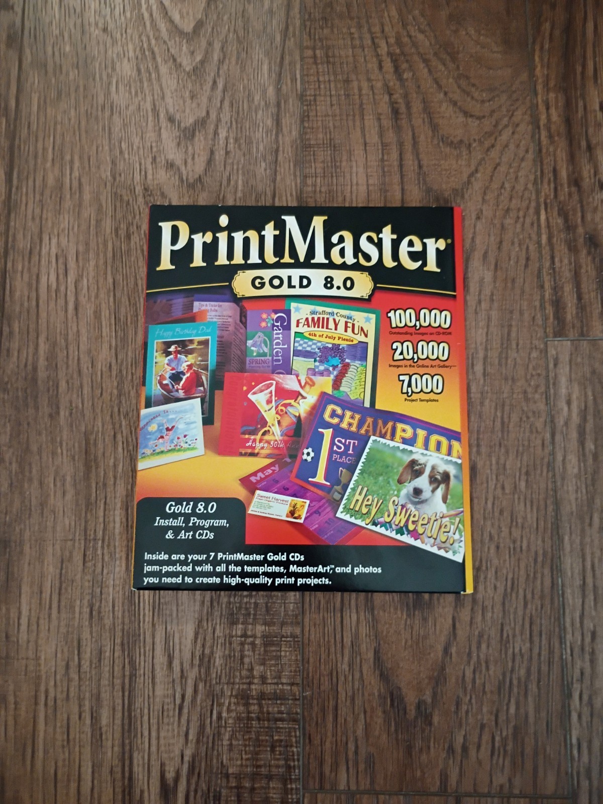 PrintMaster Gold 8.0 PC CD-ROM Vintage Windows 95/98