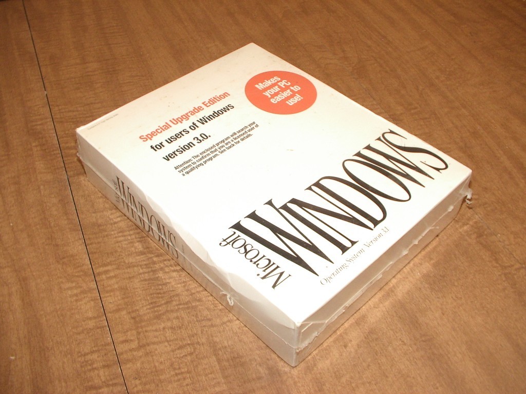 Windows 3.1 upgrade sealed package unused computer operating system microsoft OS