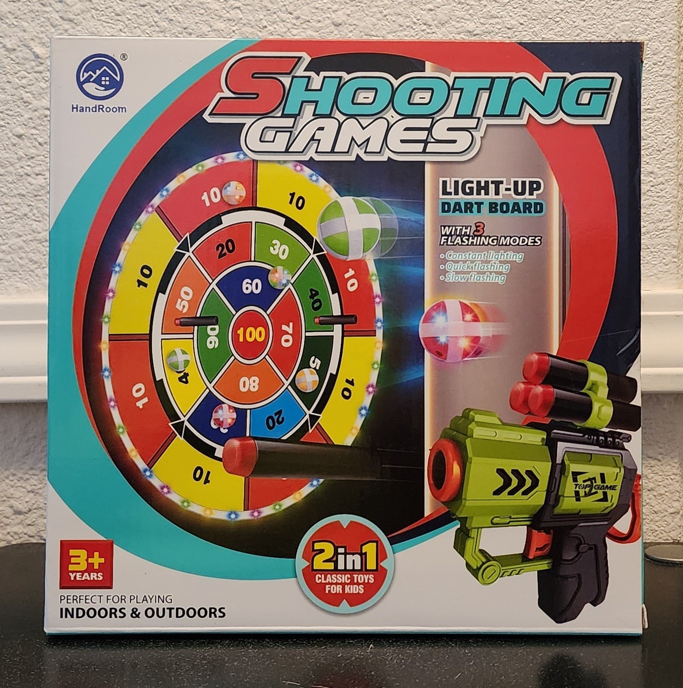 HandRoom Shooting Games Children Light Up Dart Board
