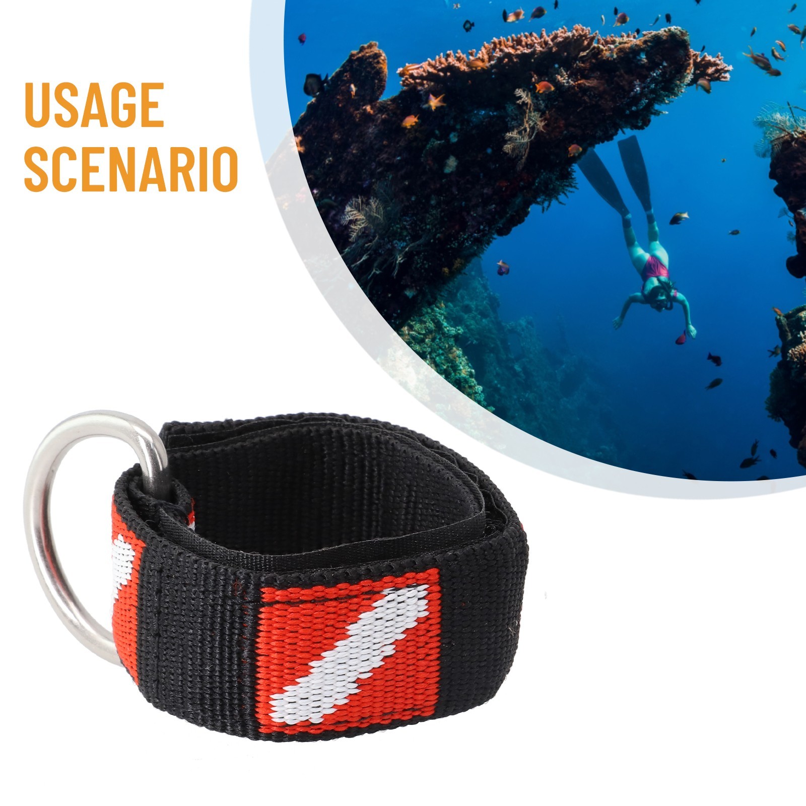Wrist Strap Diving Adjustable Beautiful Diving Flag Pattern Easy To Use Nylon