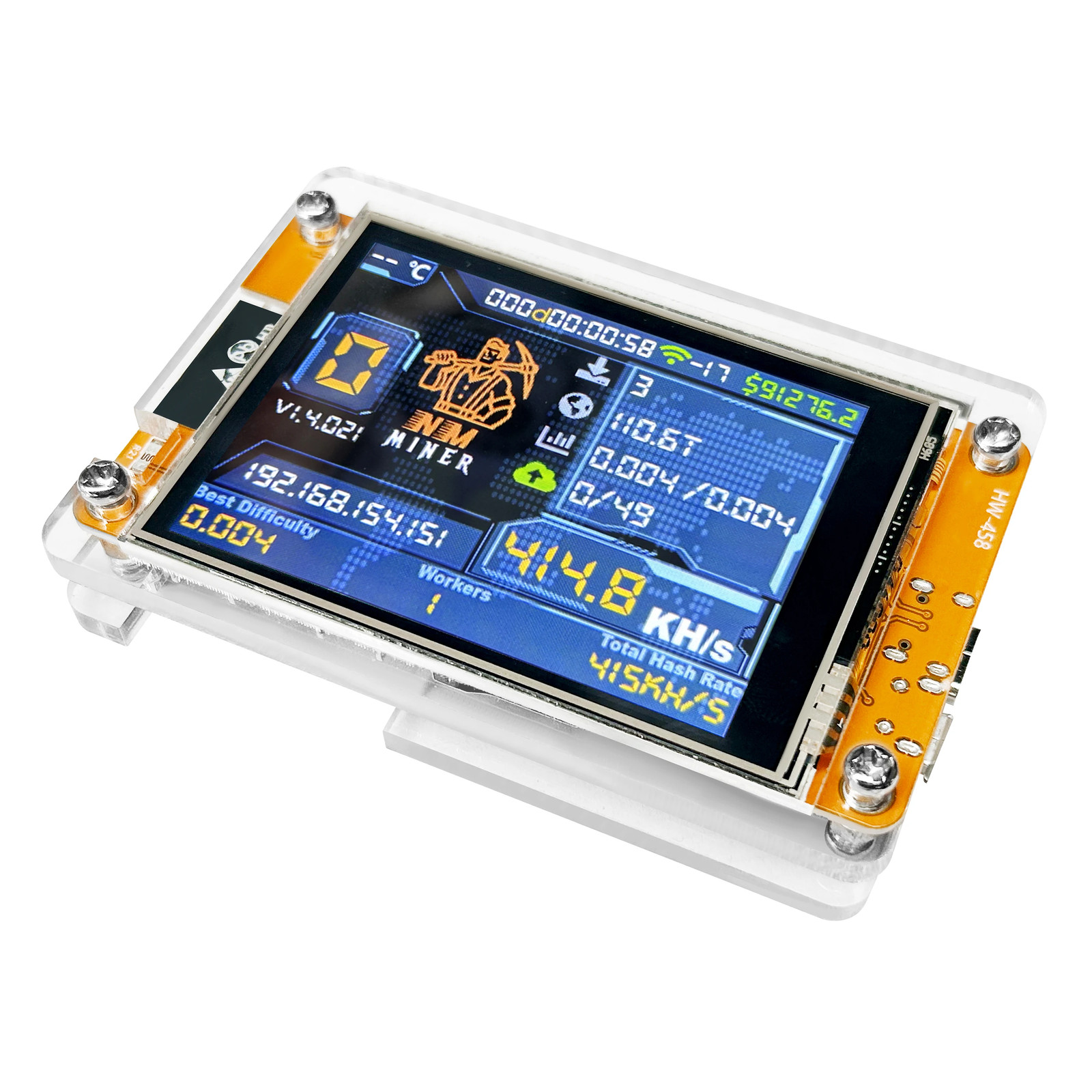 NMminer Over 1000KH/s USB NerdMiner V2 Bitcoin Solo Lottery Miner - Pre Licensed