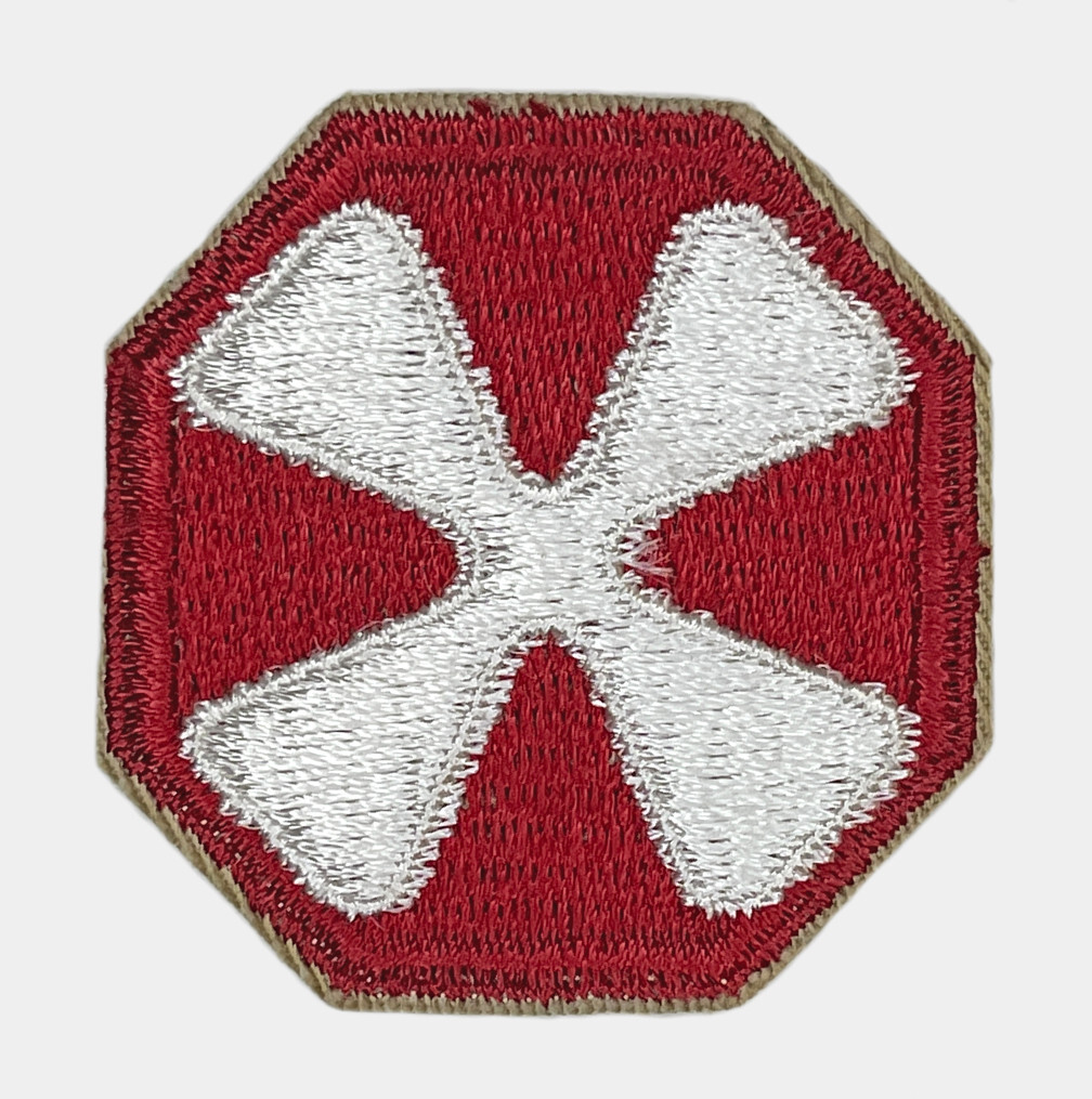 VF+ Original WWII EIGHTH US 8th ARMY Patch Cut Edge Shoulder Insignia SSI WW2