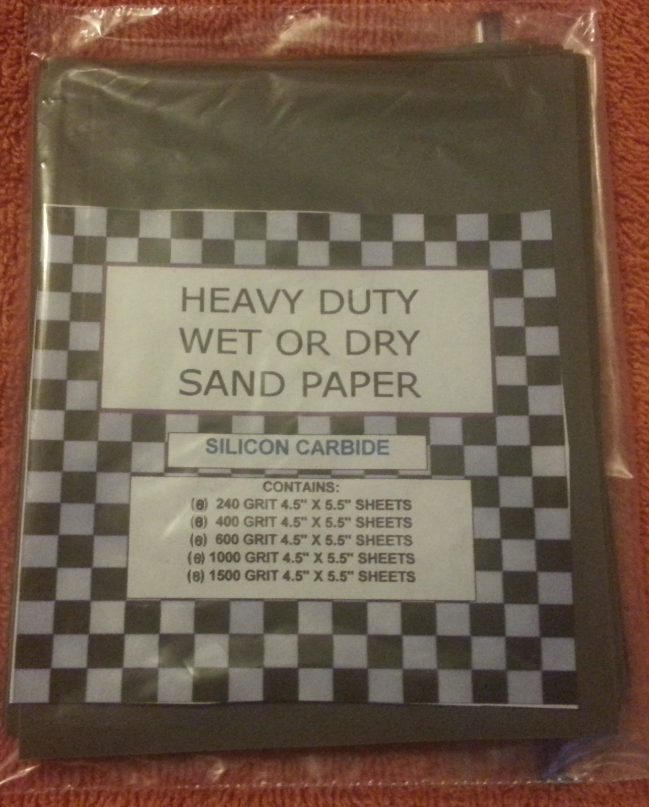 (40) 1/4 SHEETS SANDPAPER FINE 240, 400, 600, 1000, 1500 GRIT For pen blanks