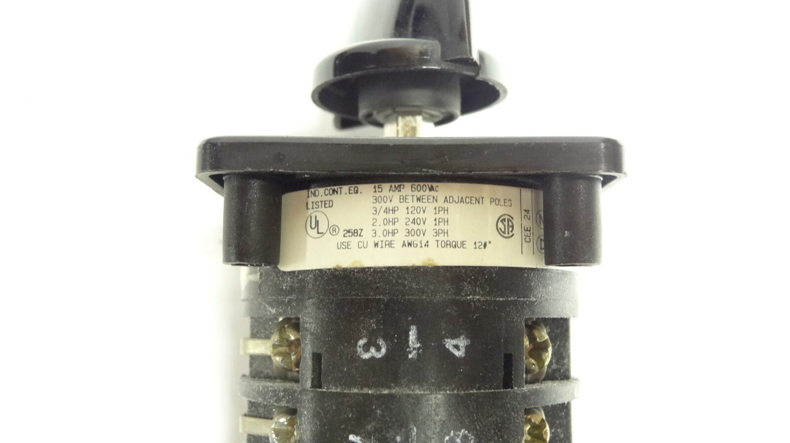 Salzer 61039-04 Rotary Selector Switch