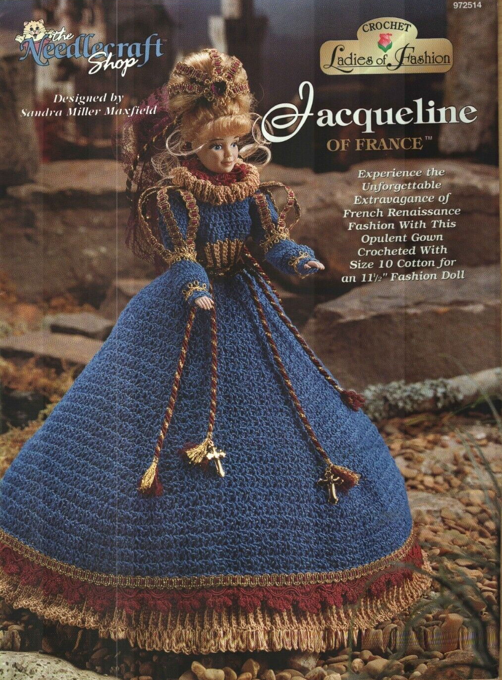 NEW JACQUELINE OF FRANCE DRESS FASHION DOLL CROCHET PATTERN BOOK