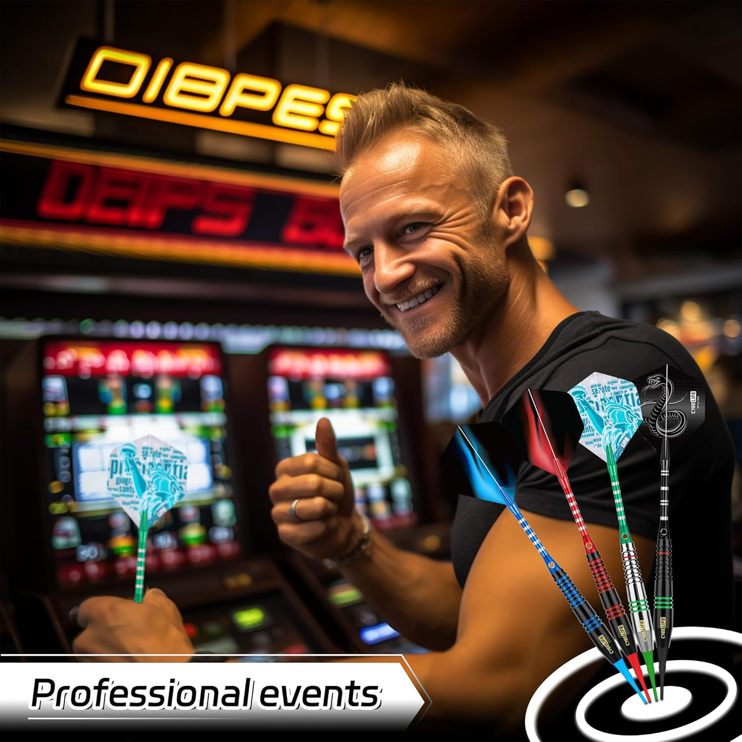 Darts Plastic Tip - Soft Tip Darts Set - 12 Pcs 18 Gram with 4 Colors