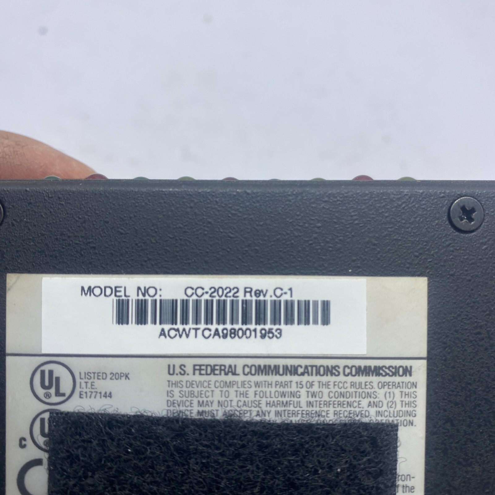 FIBER OPTIC/UTP CONVERTER CANARY CC-2002 Rev C-1 ⭐