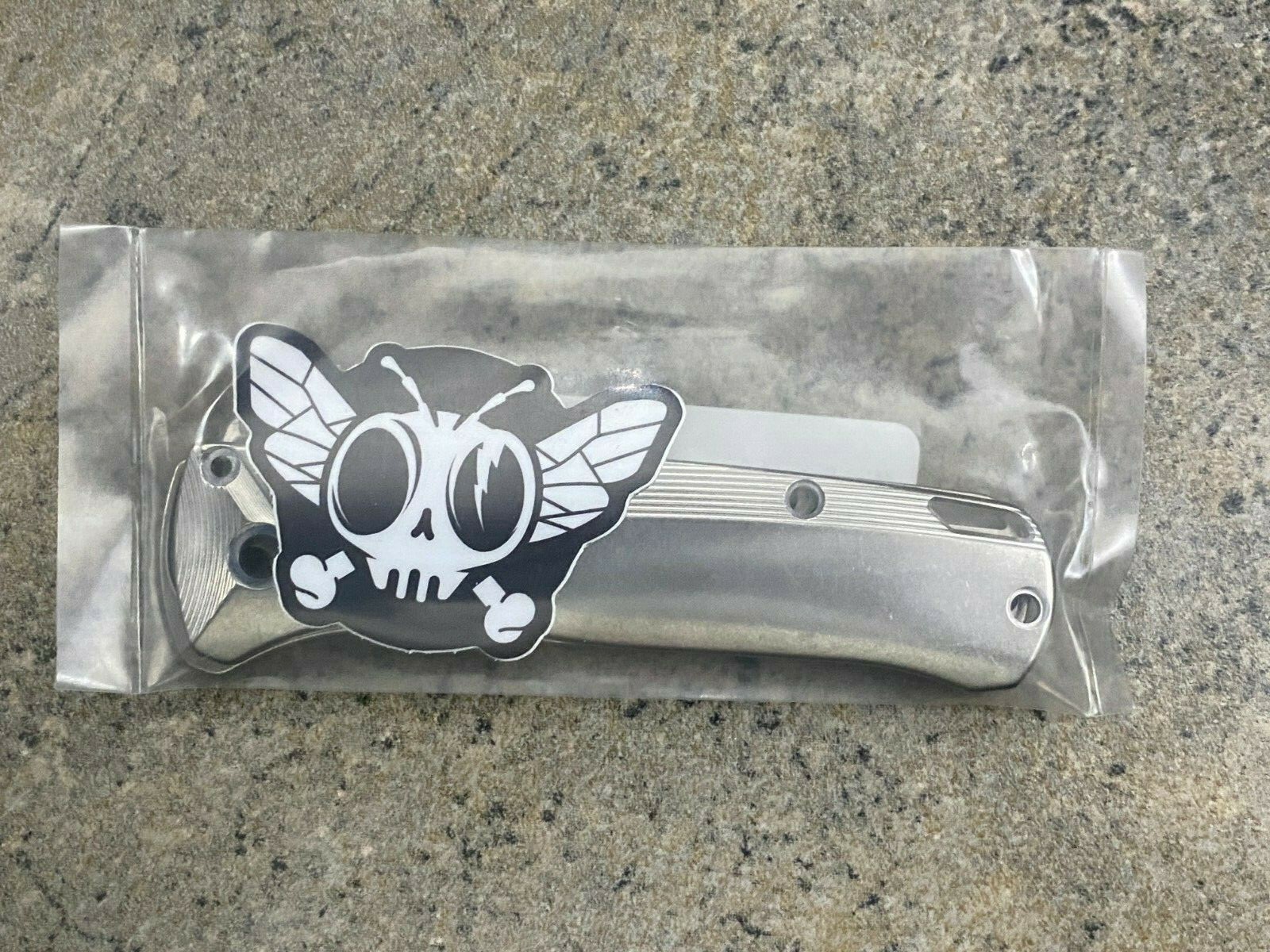 Flytanium Crossfade Titanium Scales for Benchmade Mini Bugout FLY910 Stonewash