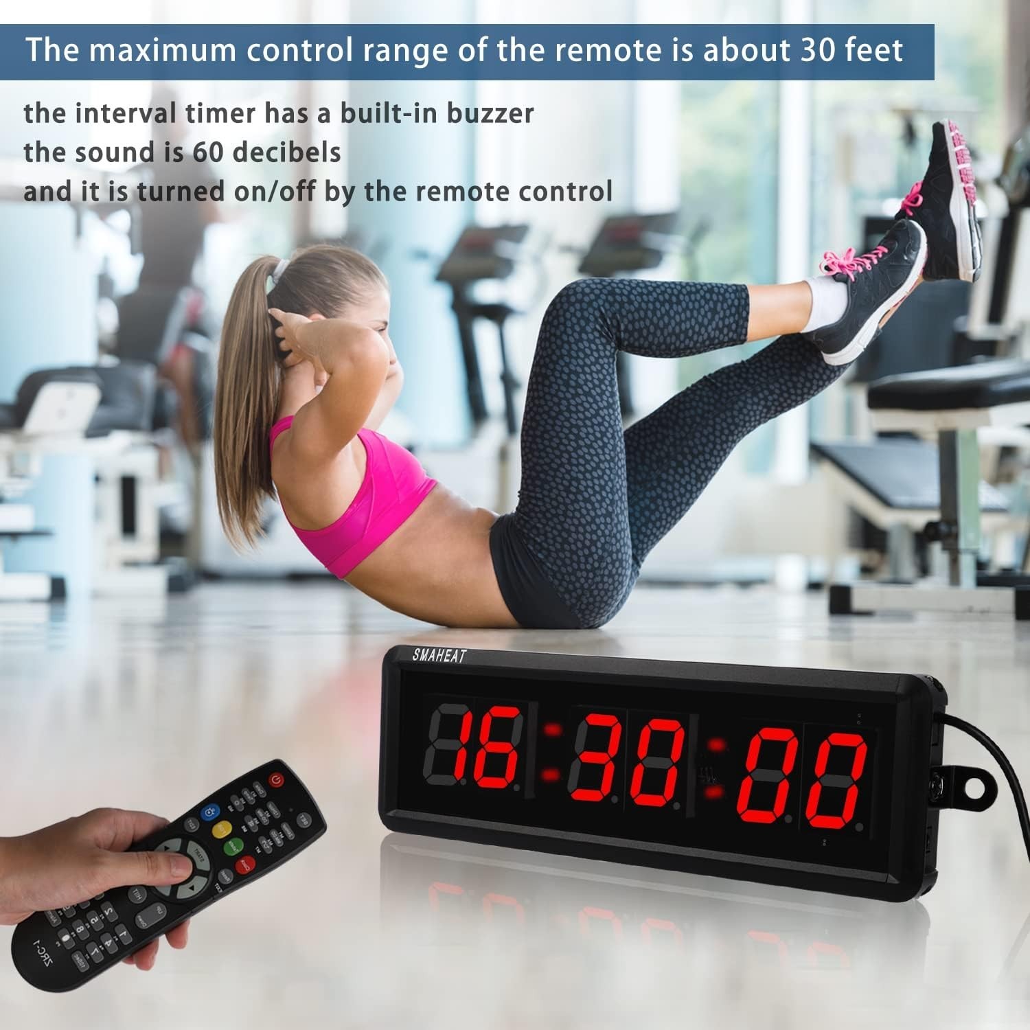 Fitness Timer with Stopwatch Button, Suitable for School/exam/Home Exercise/G...