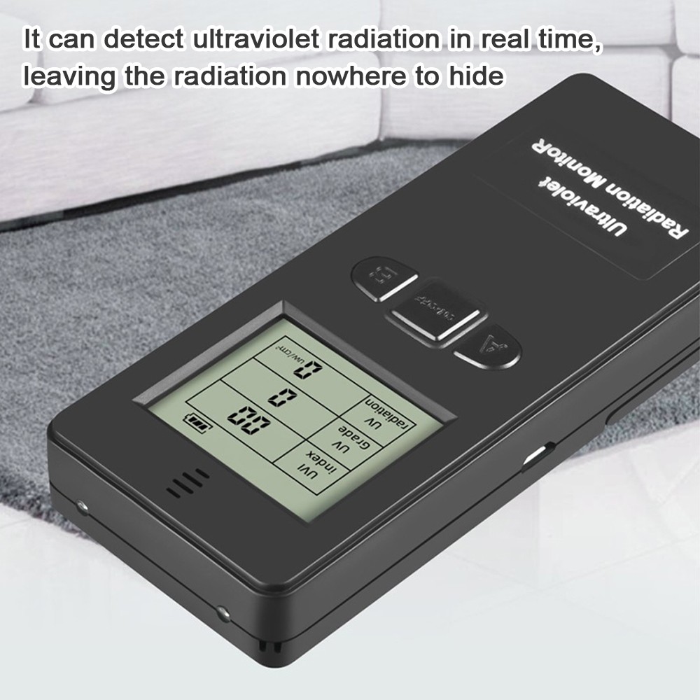 Portable Digital Ultraviolet Radiation Detector Compact Tester For Outdoors Use