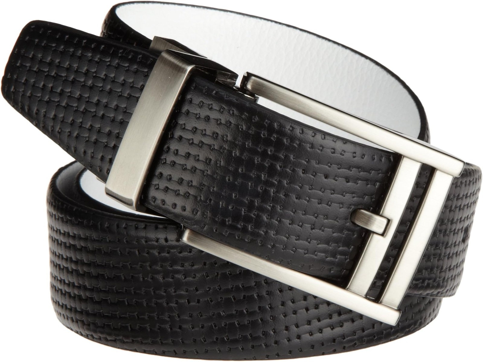 Nike Men's Reversible Basket Texture Belt - Black/White - 36
