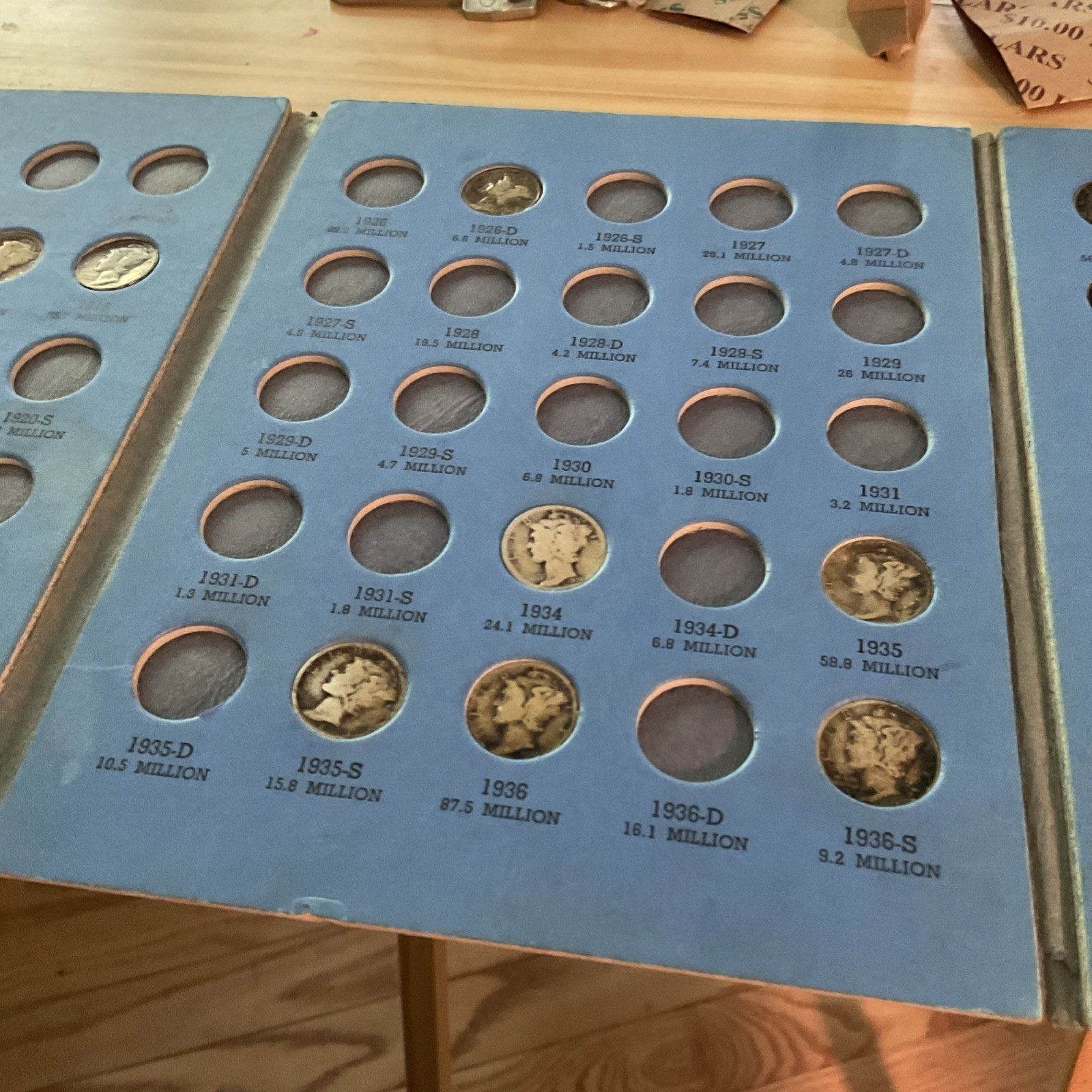 Whitman Mercury Head Dimes Collection With 29 Coins