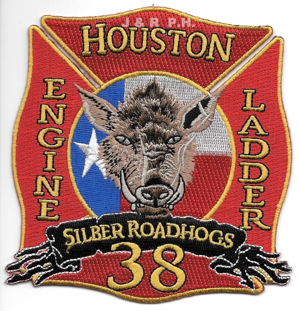 Houston Station - 38  "Silber Roadhogs", Texas (4.25" x 4.5" size)  fire patch