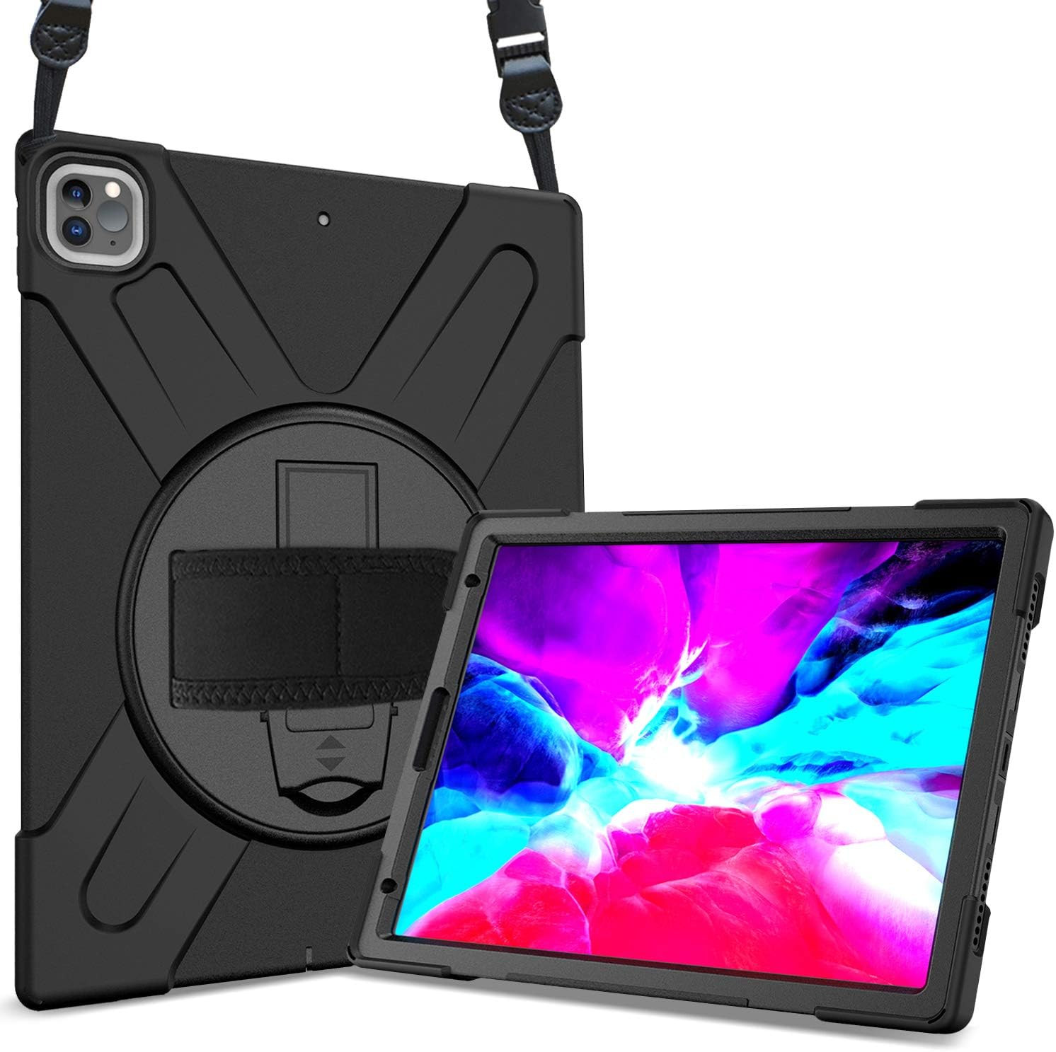 Procase Rugged Heavy Duty Case Ipad Pro 12.9 2020 & 2018, Shockproof 360 Degree