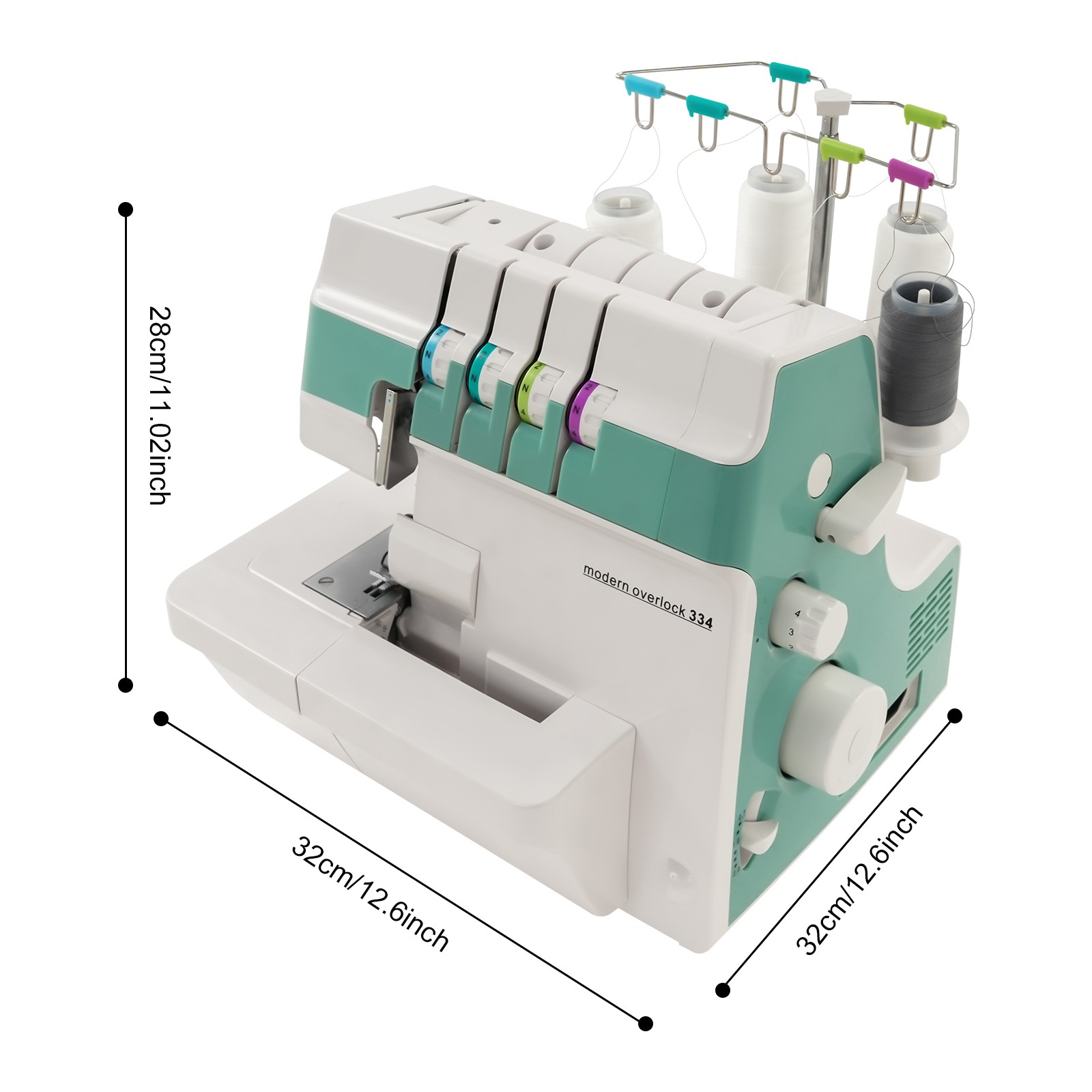Overlock Sewing Machine with LED Light 1200 Stitches/Minute Serger Electric 91W