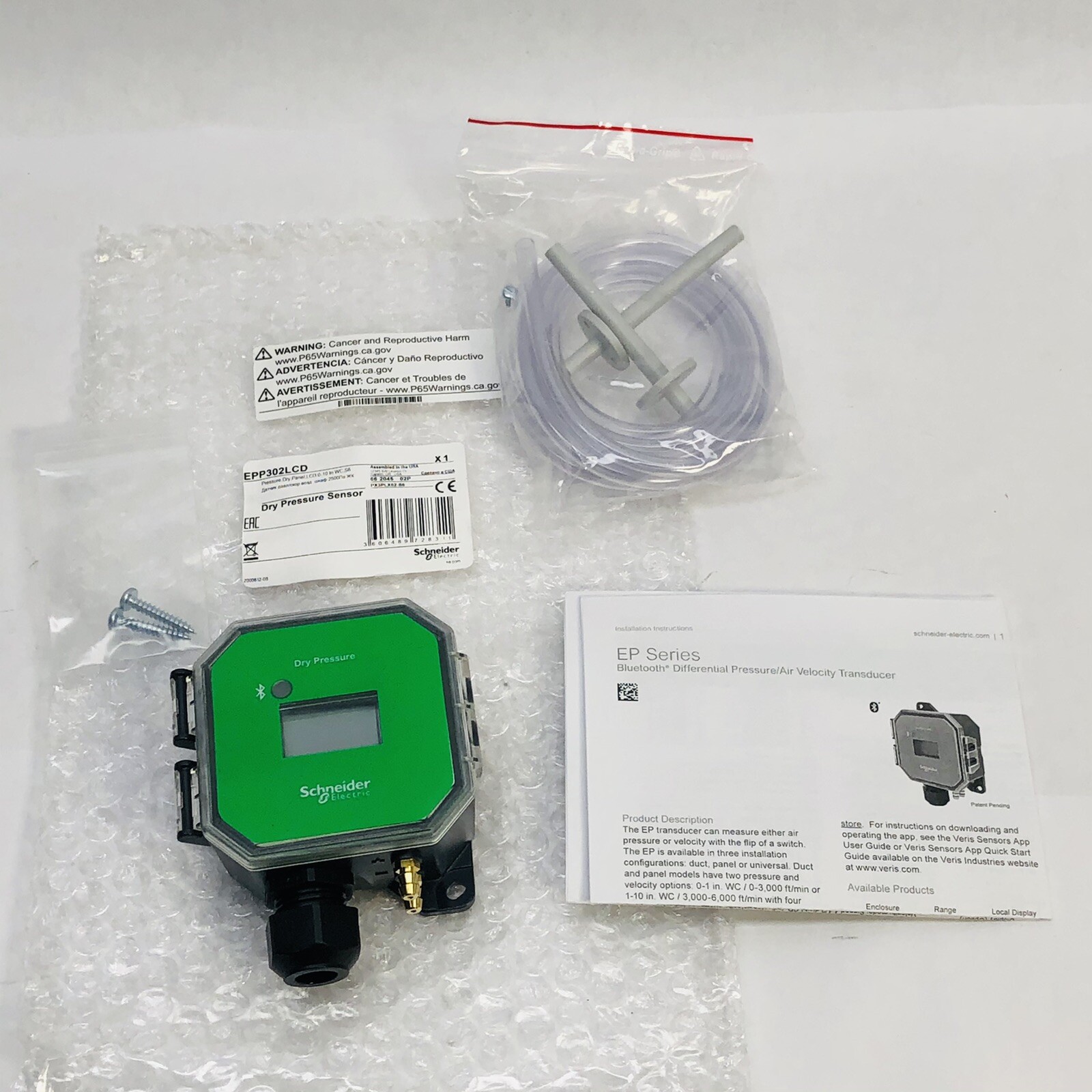 SCHNEIDER EPP302LCD DRY PANEL STATIC DIFFERENTIAL PRESSURE/AIR SENSOR MODULE