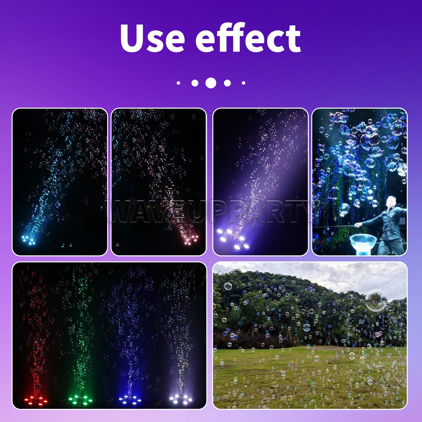 PAIDUN LED Automatic Bubble Machine Moving Head Blower Effect Wedding Show Event