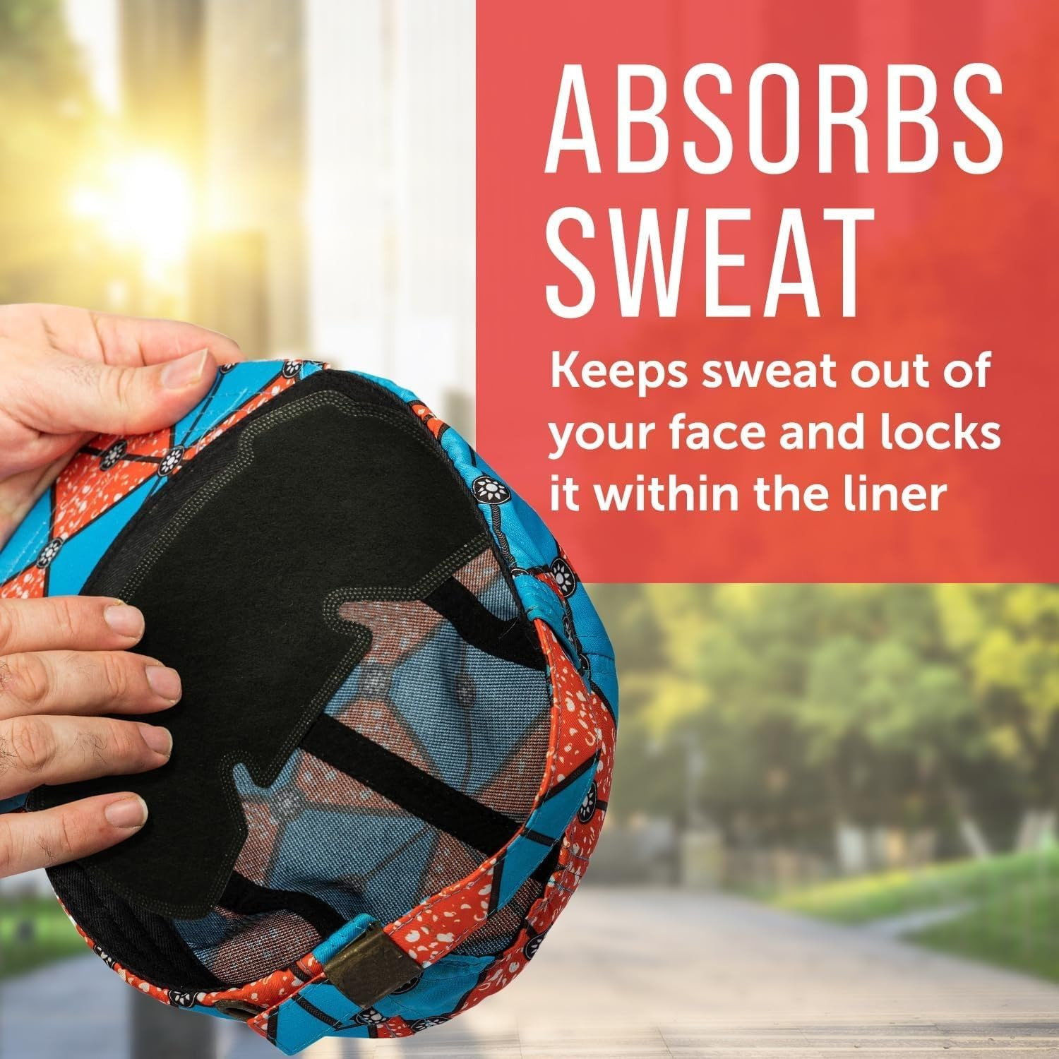 Ultra Absorbent 3-Layer Disposable Hat & Helmet Sweat Liner – Stops Stains, P...