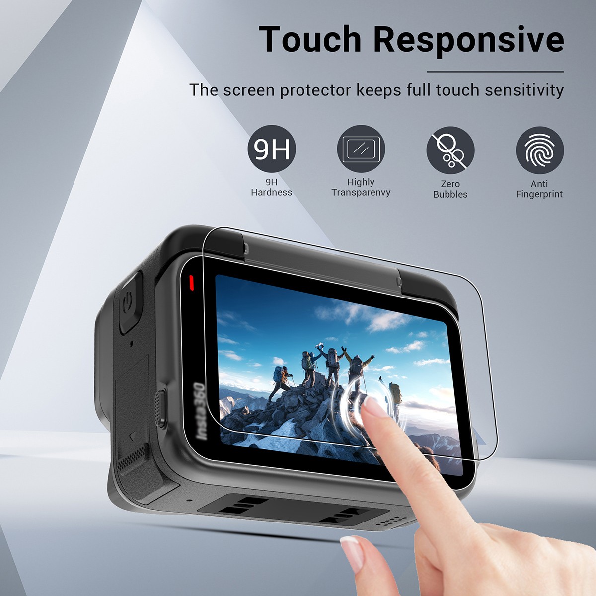 Camera Lens Screen LCD Display Protector Tempered Film Set for Insta360 Ace Pro2