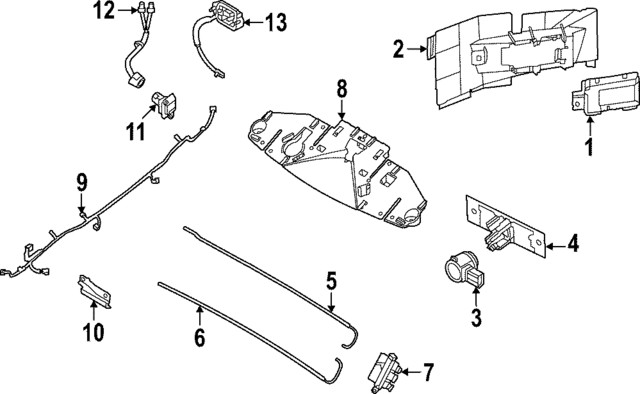 Genuine Nissan Blind Spot Detection System Warning Sensor Bracket 284H7-6TA2C