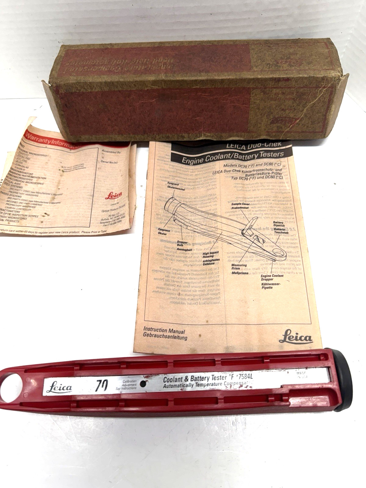 Leica DC70 Coolant and Battery Tester Handheld Refractometer #7584L