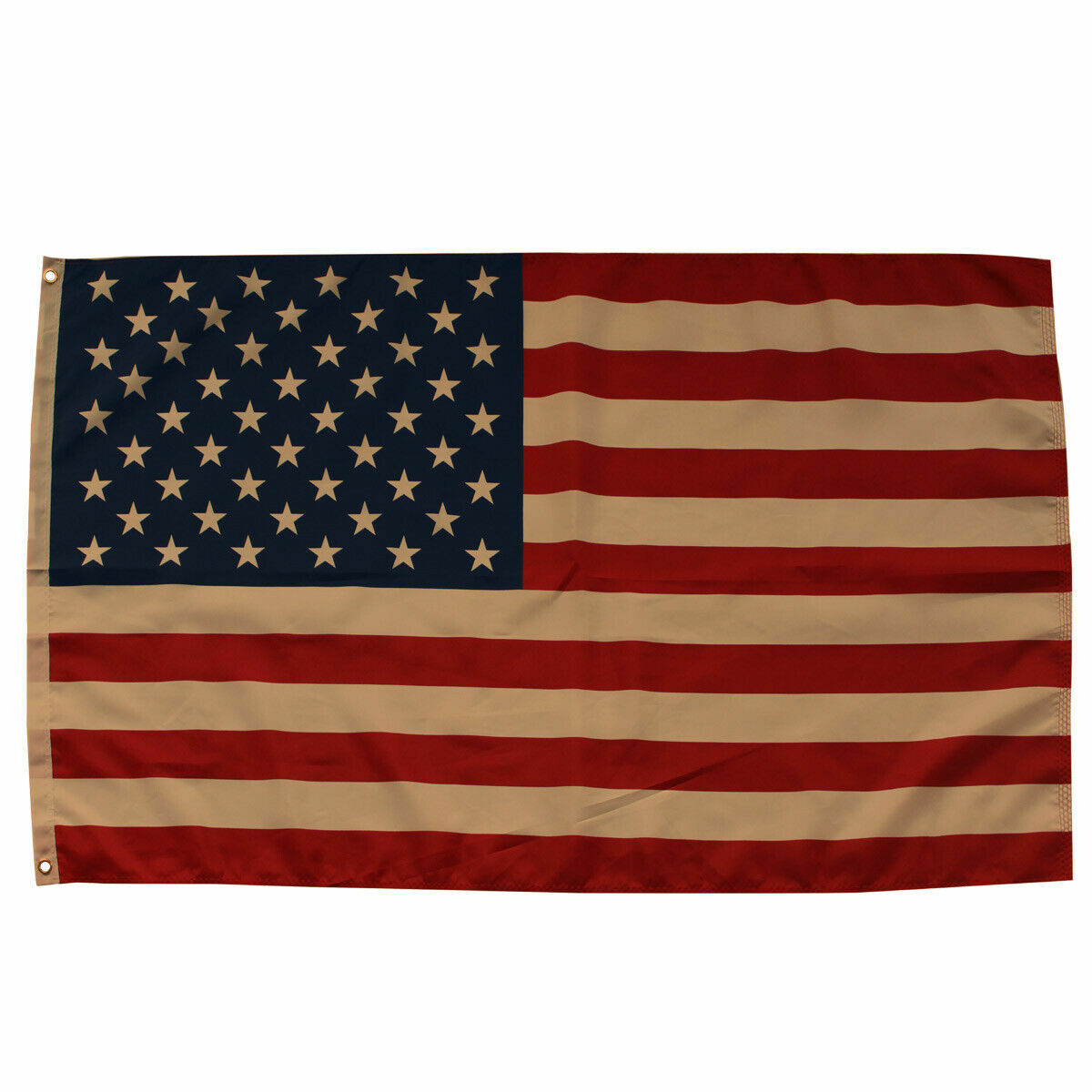 Tea Stained American Flag Grommet Flag Patriotic USA 3' x 5' 100D FABRIC