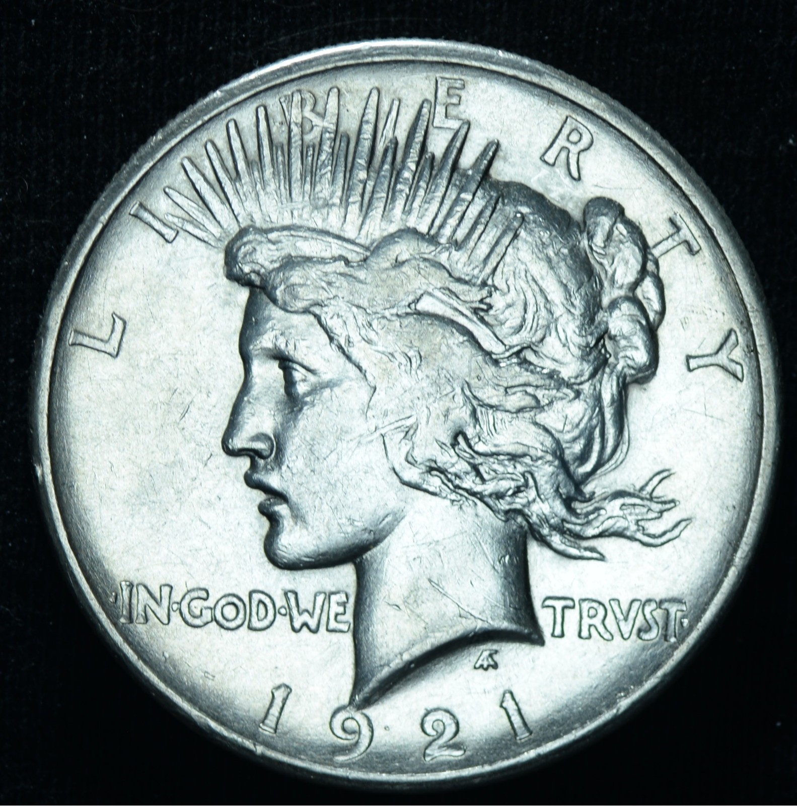1921 $1 High Relief Peace Silver Dollar AU ~ 26074