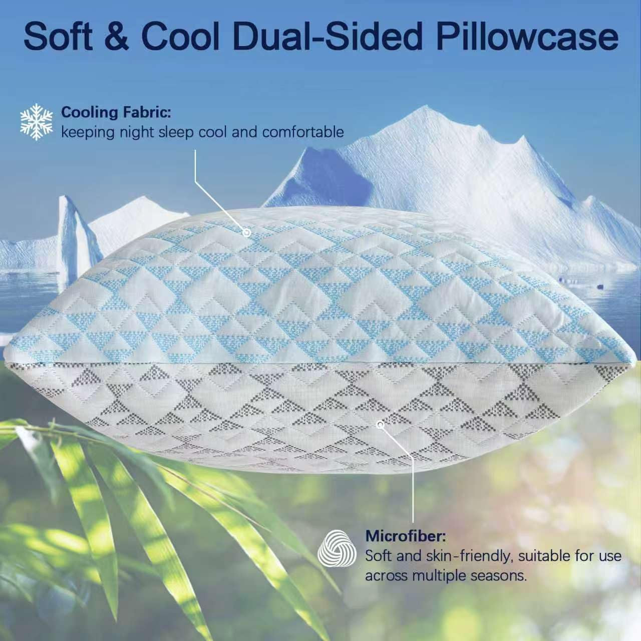 Cooling Shredded Memory Foam Pillows: Adjustable Bed Pillows for Hot Sleeping, K