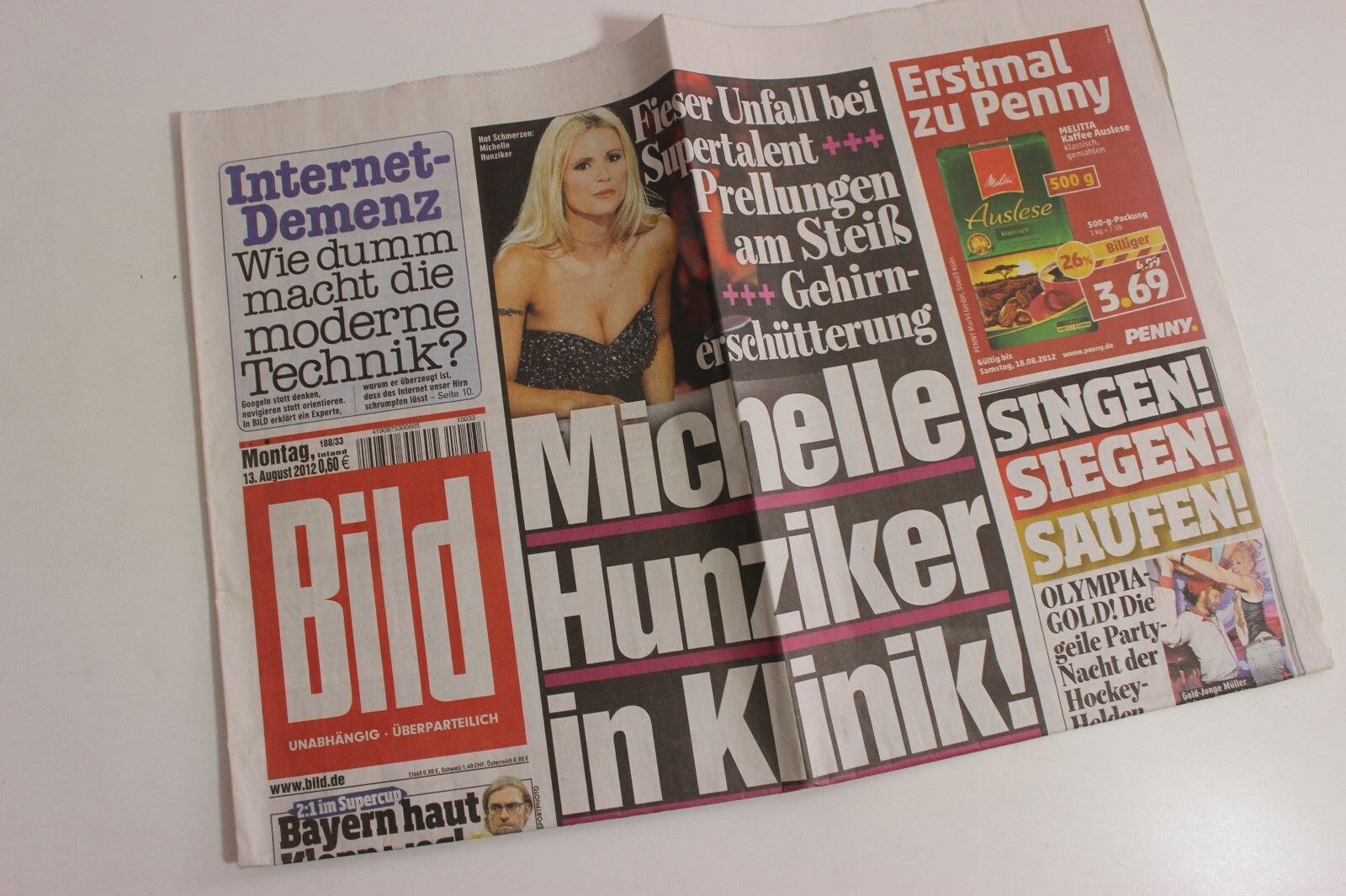 BILDzeitung 13/08/2013 August 13/8/2013 Special Occasion Gift
