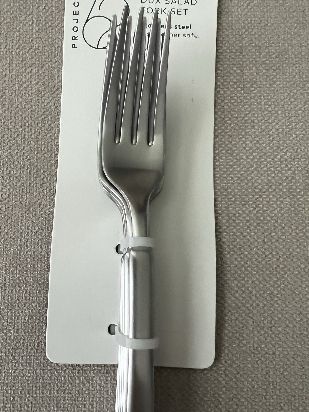 Project 62 Dux Salad Fork Set Stainless Steel Flatware 6pc