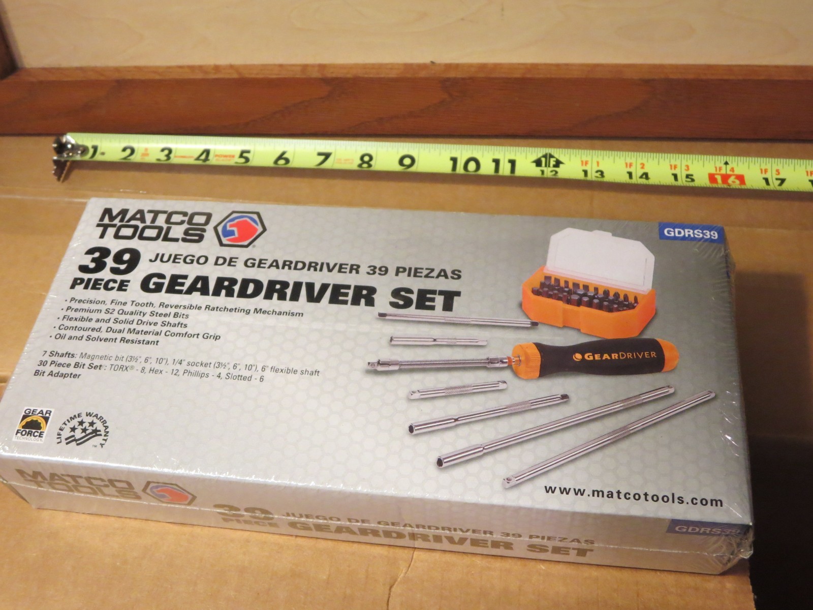 Matco  39pc. Ratcheting Geardriver  Set GDRS39  with form fit Case new