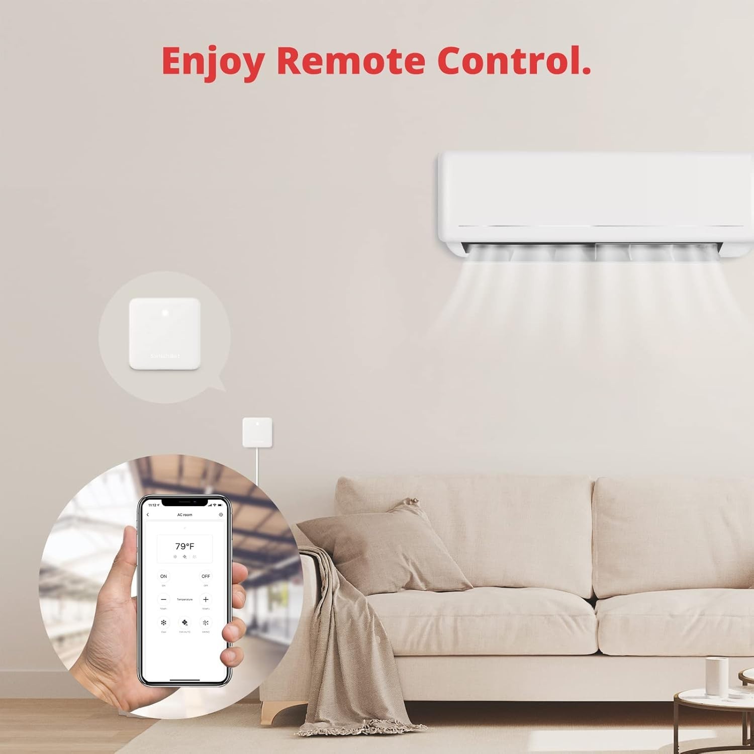 SwitchBot Hub Mini Smart Remote - IR Blaster, Link SwitchBot to Wi-Fi (Support 2