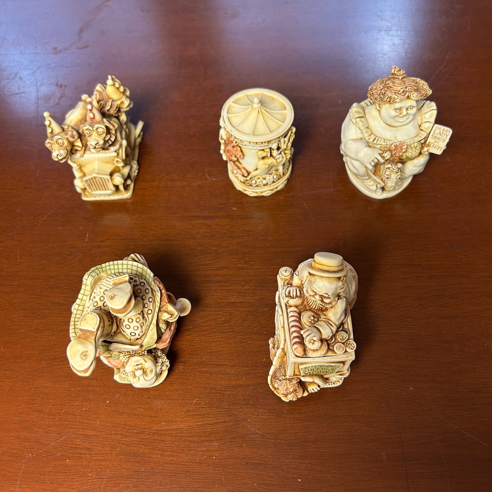 Vintage Harmony Kingdom Circus Lot 5 Beppo Pavareata Sediment Road Dogs Carousel