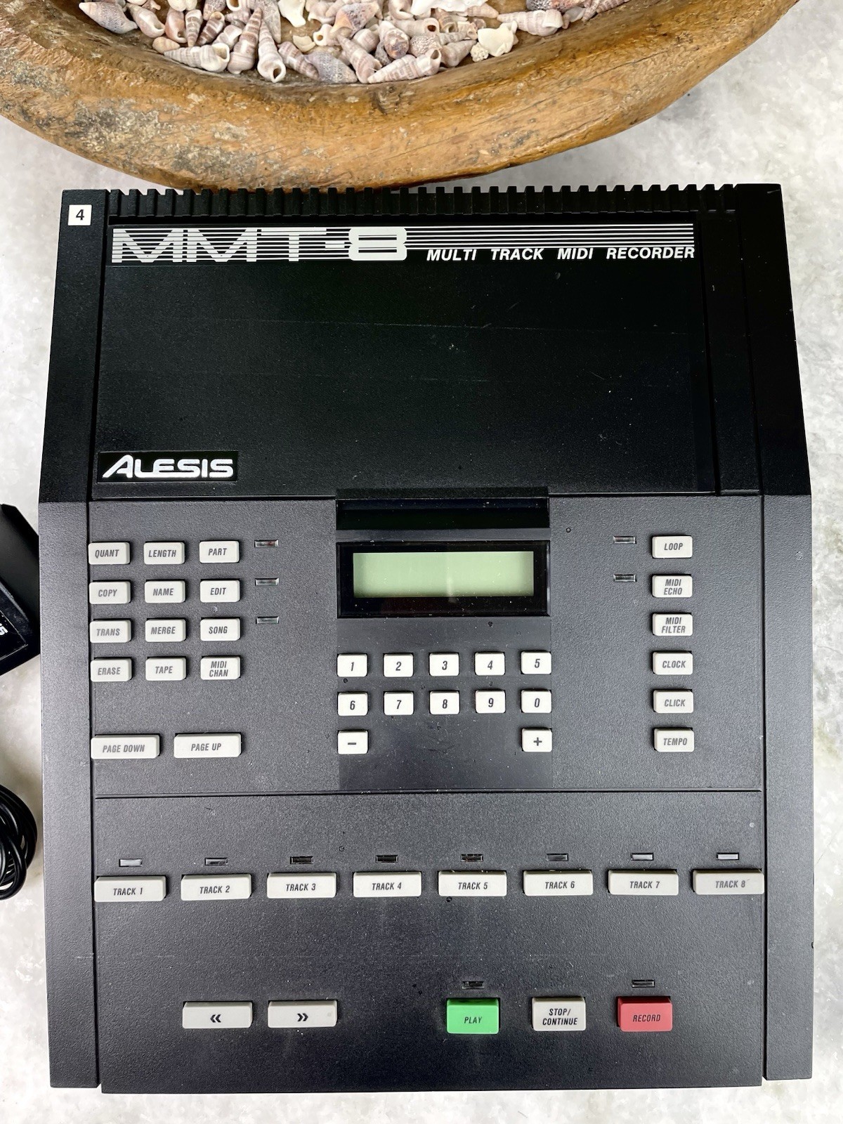 Alesis MMT-8 8-Channel MIDI Sequencer Tape Sync Tabletop MIDI/Tape I/O w/pwsp