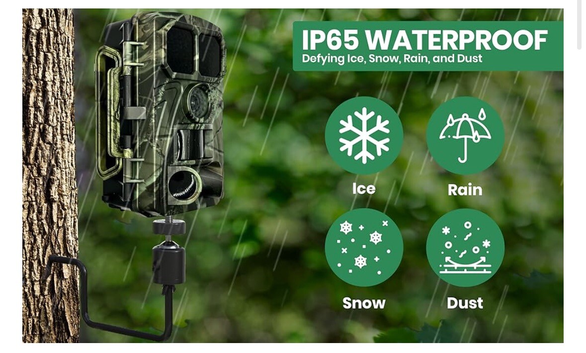 Night Vision Trail Camera Hunting Game Camera 4k 48MP Game Wildlife 2” TFT