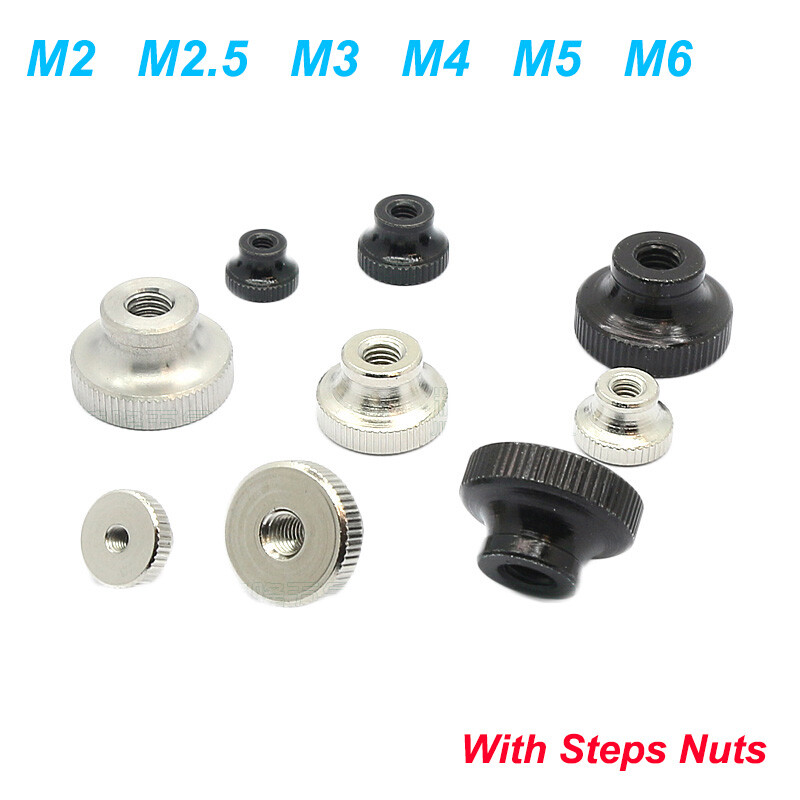 Knurled Thumb Nut Hand Tighten Grip Knob Adjustment Nut Through-Hole M2 M3 M4 M5
