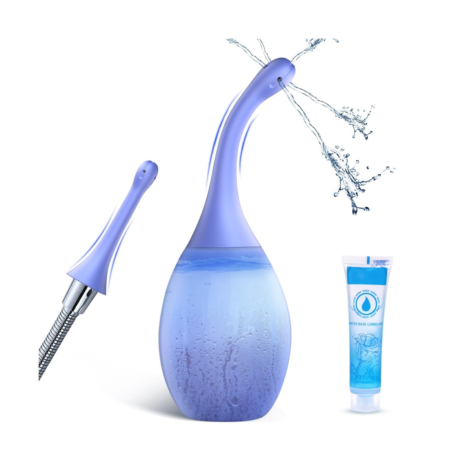 Enema Anal Douches for Men Women - Enema Bulb with Bendable Silicone Nozzles ...