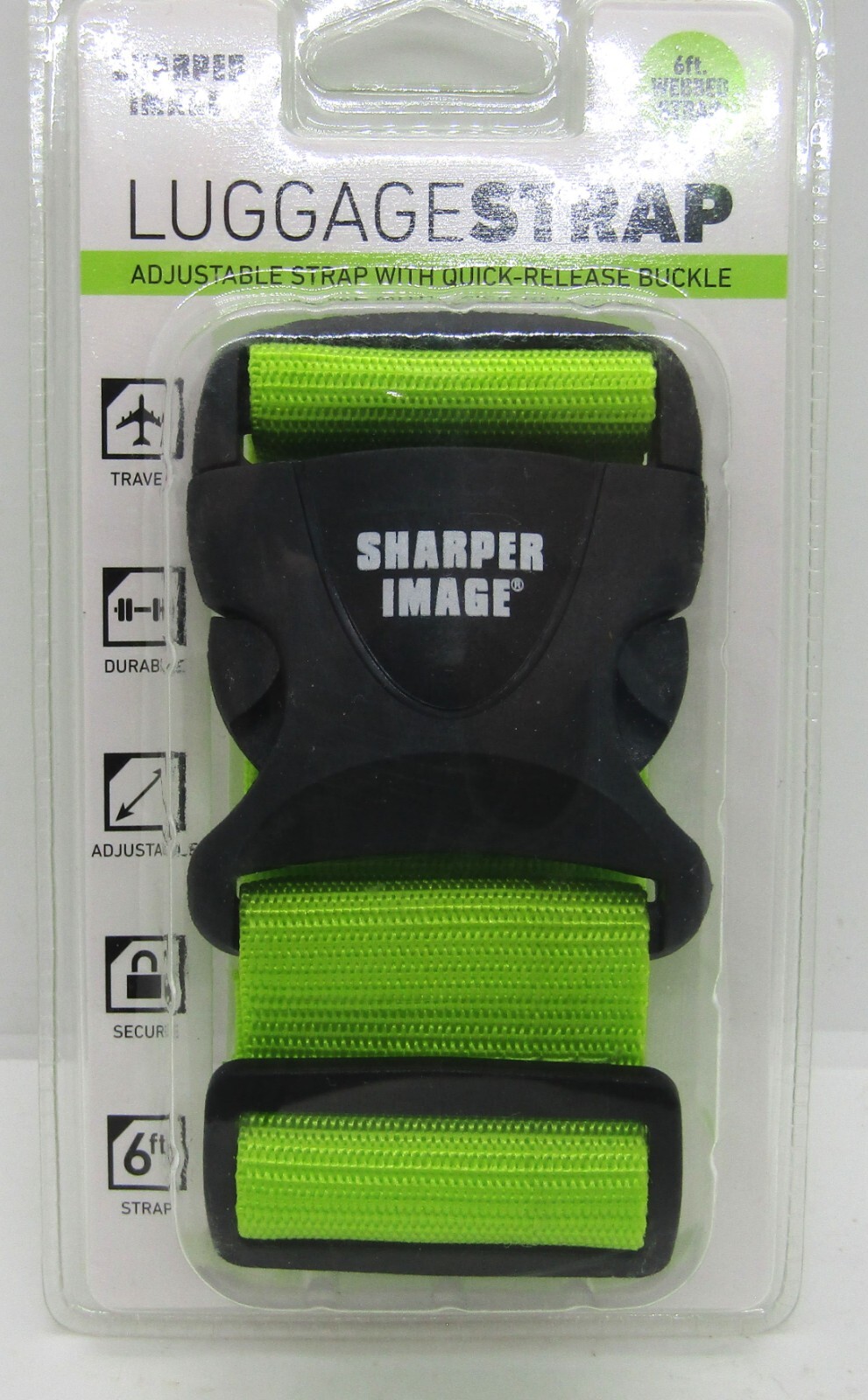 Sharper Image 6Ft. Webbed Strap with Adjustable Strap & Quick Release. New.
