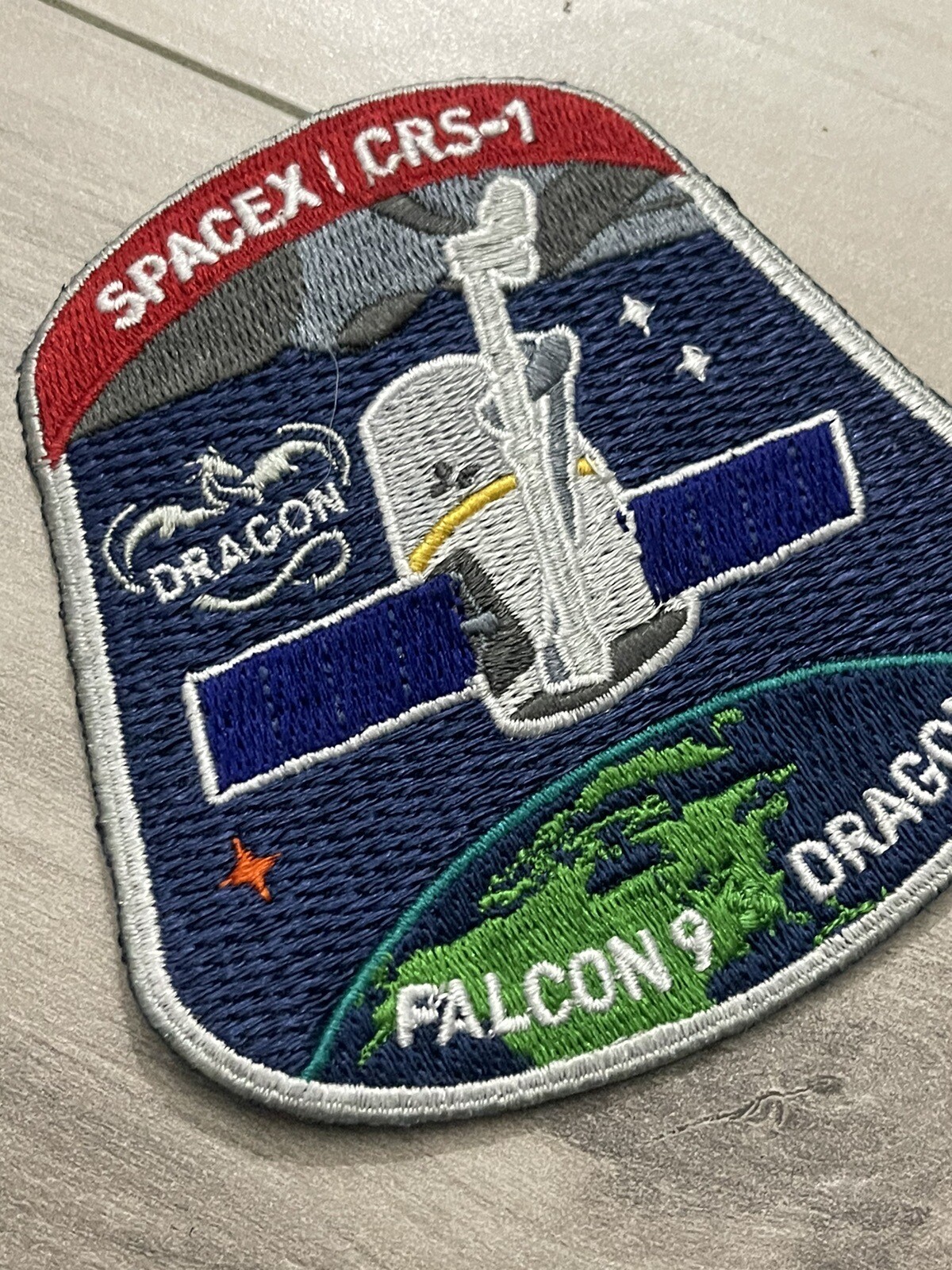 Genuine CRS-1 SPACE X Mission FALCON 9 DRAGON PATCH