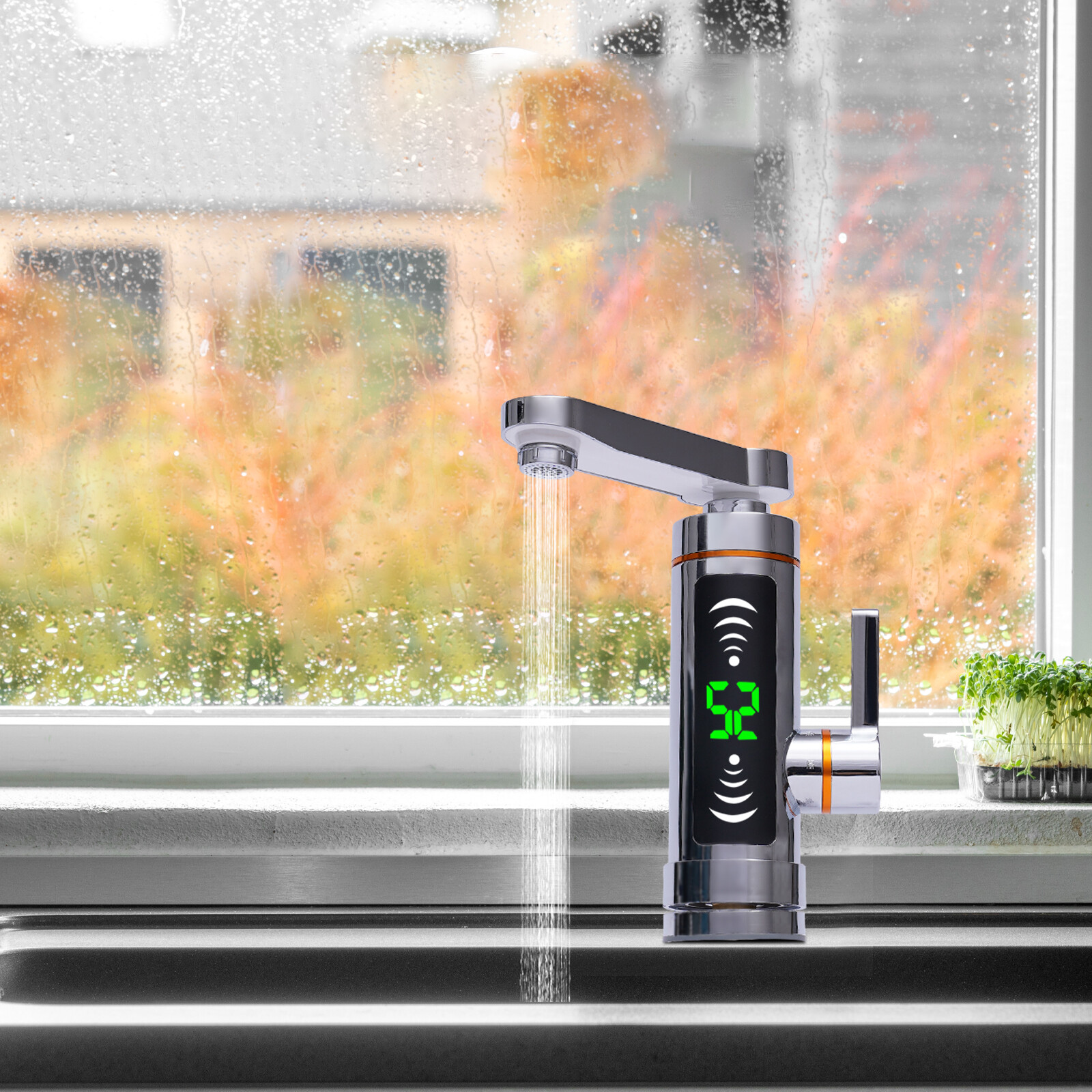 3000W Electric Hot Water Heater Faucet Tankless Instant Kitchen Bathroom Tap