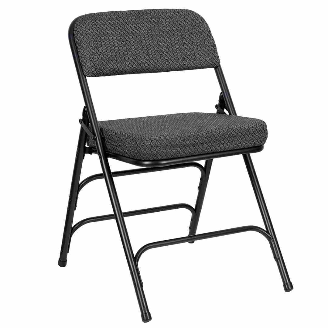 2.5" Fabric Cushion Folding Metal Chair with Steel Frame by Chivari