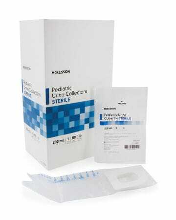 McKesson Pediatric Urine Collection Bag 200 mL (7 oz.) Sterile - Box of 50