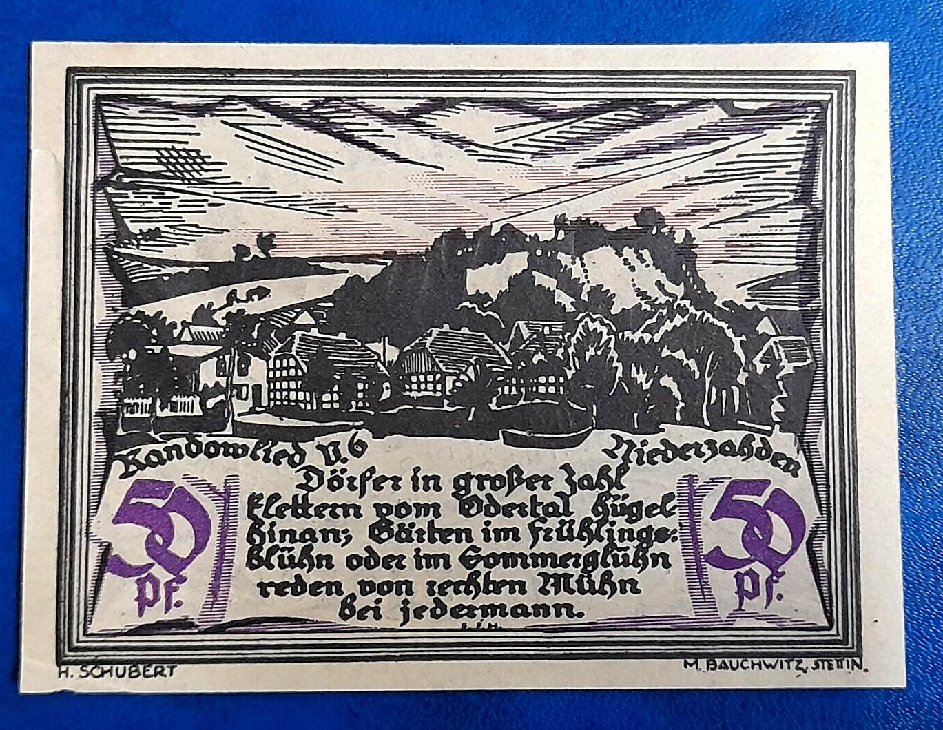 STETTIN (SZCZECIN) NOTGELD 50 PFENNIG 1921 EMERGENCY MONEY GERMANY (29142)