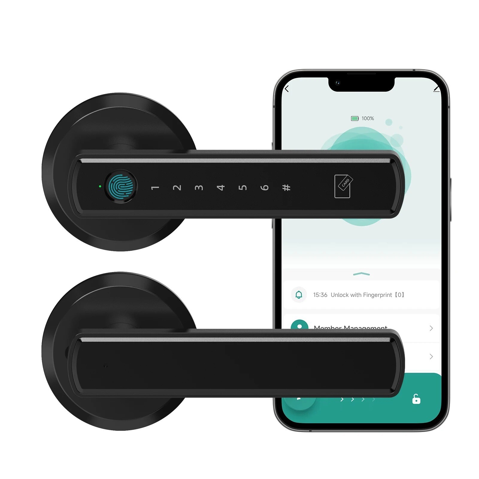 Smart Fingerprint Door Lock Biometric Door Lock With Handle & App Control