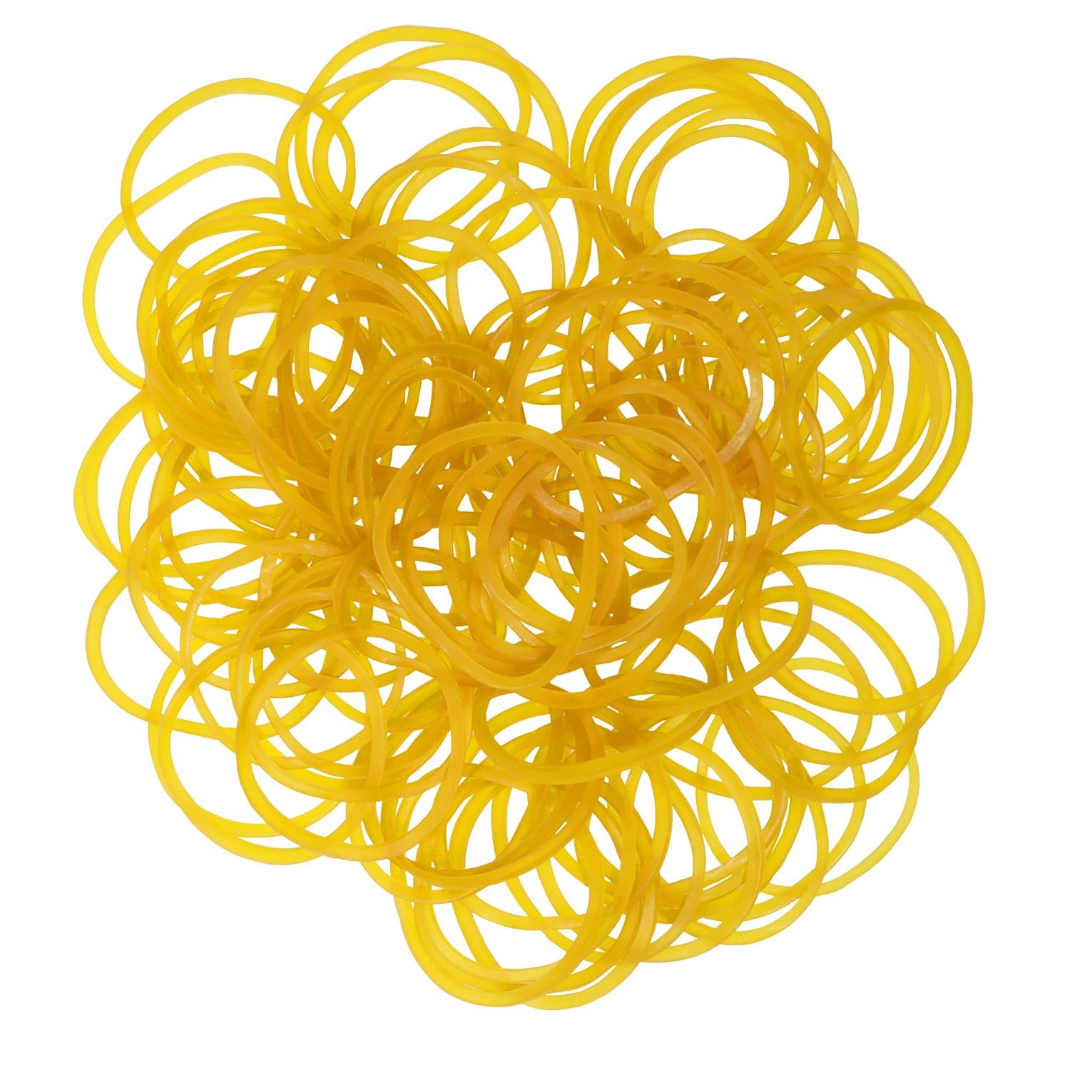 PPhtony Small Rubber Bands Elastic Stretchy for Bank Money 25mm, Yellow