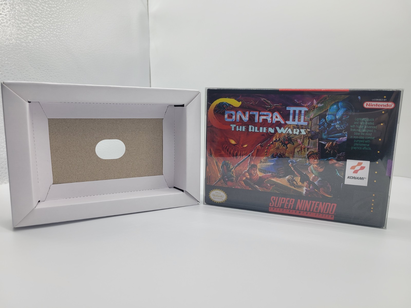 Contra III 3: The Alien Wars Box Only Super (SNES) REPLACEMENT BOX + INSERTS