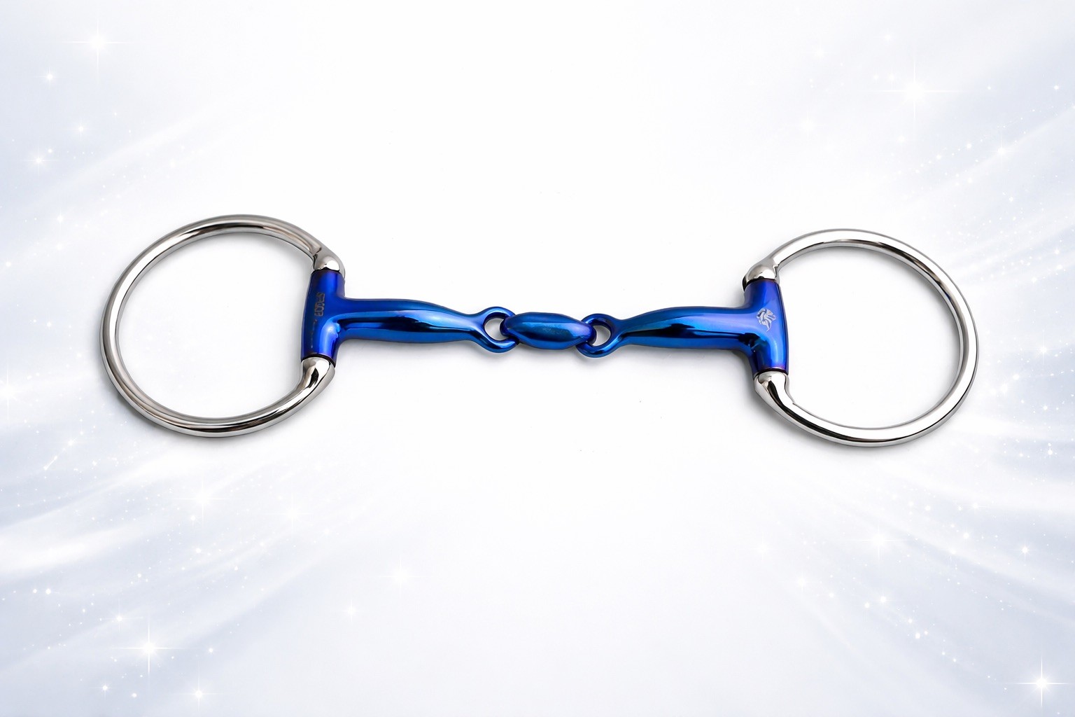 Titanium Egg Butt Horse Bit – Blue Coated, Lightweight