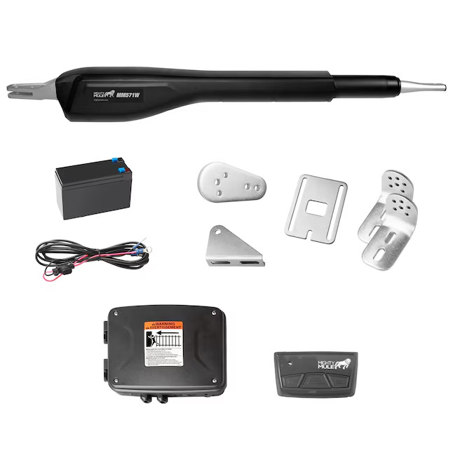 Mighty Mule 18ft Single Swing Gate Opener Kit Battery Solar Ready ⚡Free Ship