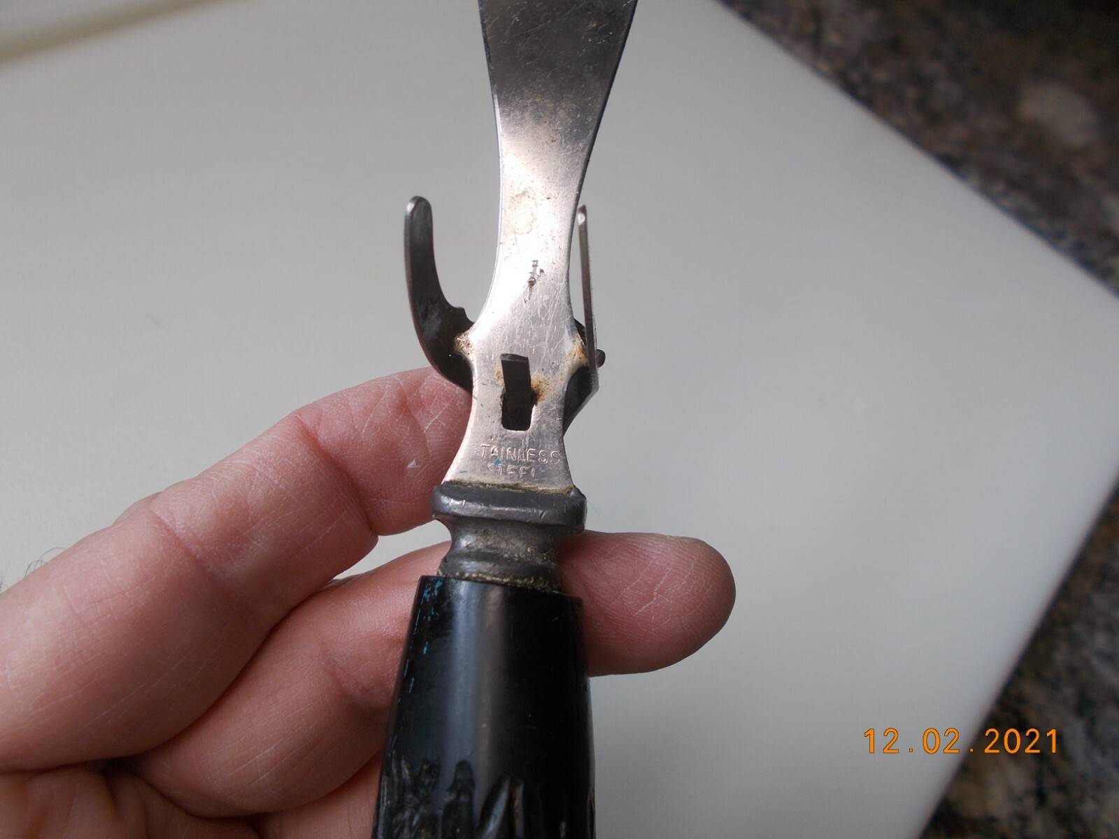 Unbranded 11" Meat Fork with Meat Holder / Stand